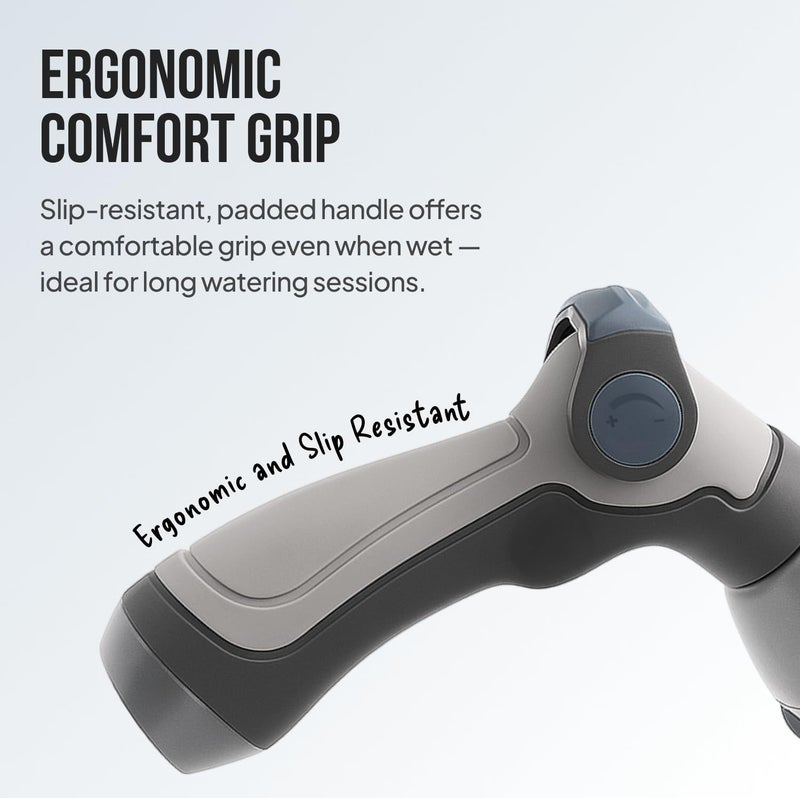 Craft911 Garden Hose Nozzle – 8-Pattern Hose Sprayer with Thumb Control – Watering Tool for Garden, Car Wash, Lawn Care & Pet Shower - Image 5